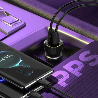 60W Dual PD Super Fast Car charger C104