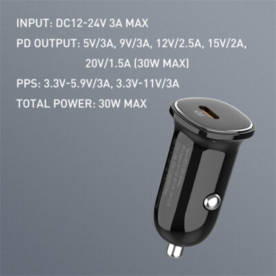 30W PD Super Fast Car charger C106