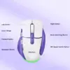 Wireless Dual-Mode Ergonomic Mouse Purple White