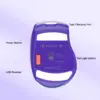 Wireless Dual-Mode Ergonomic Mouse Purple White