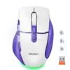 Wireless Dual-Mode Ergonomic Mouse Purple White