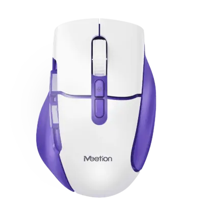 Wireless Dual-Mode Ergonomic Mouse Purple White