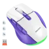 Wireless Dual-Mode Ergonomic Mouse Purple White