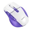 Wireless Dual-Mode Ergonomic Mouse Purple White