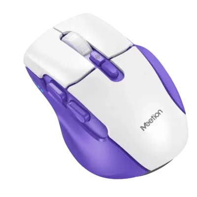 Wireless Dual-Mode Ergonomic Mouse Purple White
