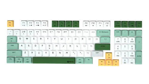 Green-theme High-quality PBT Keycaps