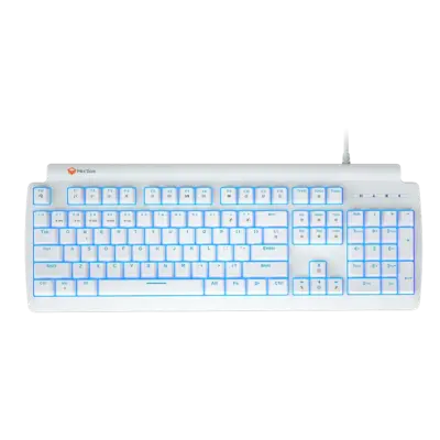 Blue Switches MechanicalWhite Gaming Keyboard