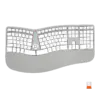 Wireless Ergonomic Gray Keyboard