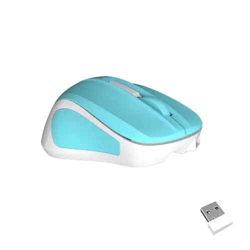 Silent Mini 2.4GCyan Optical Wireless Mouse