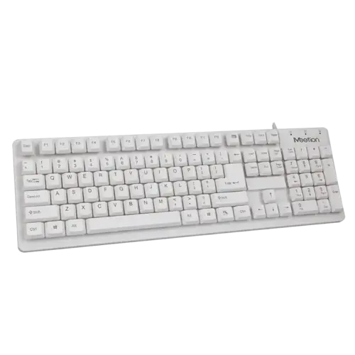 USB White Standard Corded Keyboard K202