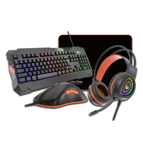 Gaming Mouse Keyboard and Headset Combo with Mouse Pad