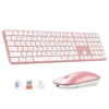 Ultra-Thin Full-Size Rose Gold Wireless Office Combo
