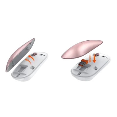 Ultra-Thin Full-Size Rose Gold Wireless Office Combo