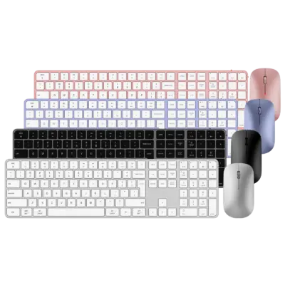 Ultra-Thin Full-Size Rose Gold Wireless Office Combo