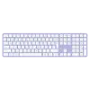 Ultra-Thin Full-Size Purple White Wireless Office Combo