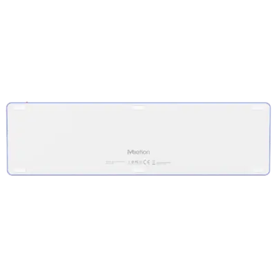 Ultra-Thin Full-Size Purple White Wireless Office Combo
