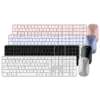 Ultra-Thin Full-Size Purple White Wireless Office Combo