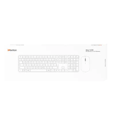 Ultra-Thin Full-Size Purple White Wireless Office Combo