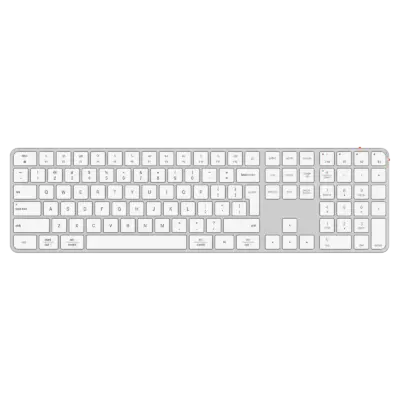 Ultra-Thin Full-Size Silver White Wireless Office Combo