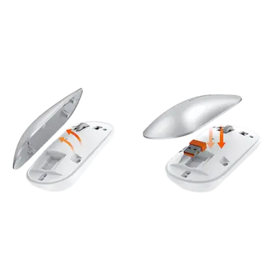 Ultra-Thin Full-Size Silver White Wireless Office Combo
