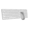 Ultra-Thin Full-Size Silver White Wireless Office Combo