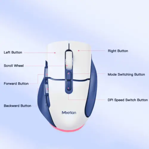 Wireless Dual-Mode Ergonomic Mouse Blue
