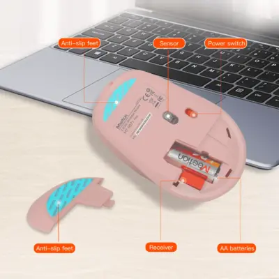 2.4g Wireless Office Mouse Pink