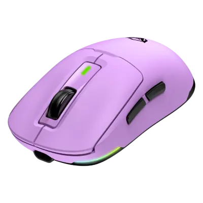 Purple Tri-Mode Wireless Gaming Mouse with RGB