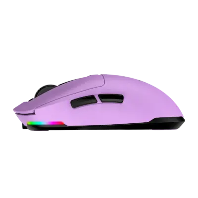 Purple Tri-Mode Wireless Gaming Mouse with RGB