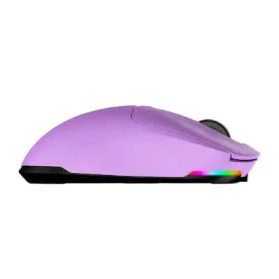 Purple Tri-Mode Wireless Gaming Mouse with RGB