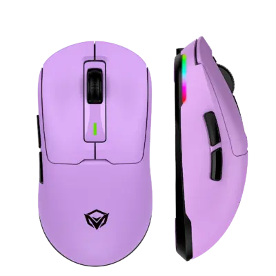 Purple Tri-Mode Wireless Gaming Mouse with RGB