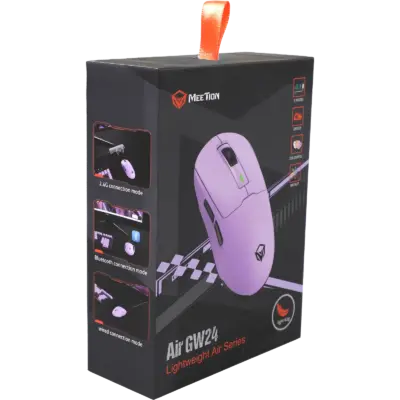 Purple Tri-Mode Wireless Gaming Mouse with RGB