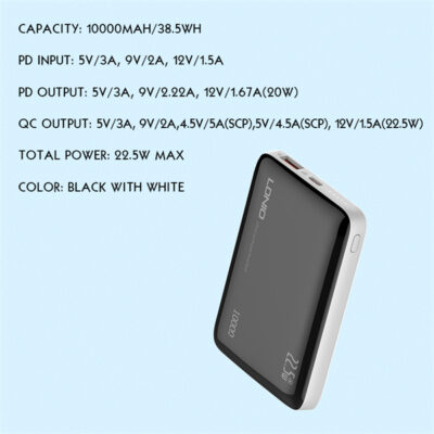 10000mAh 22.5W Fastcharging Power Bank PQ25