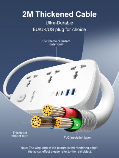 SC6 Extension Socket Power Strip