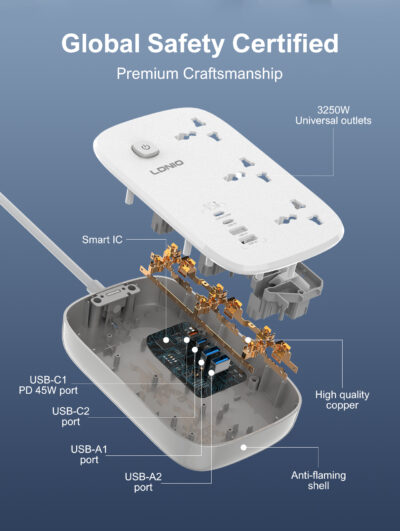 SC6 Extension Socket Power Strip
