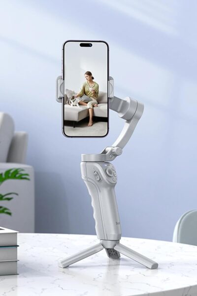 Hoco K24 360 Degree Automatic Face Tracking Tripod Smart Selfie Gimbal Gray