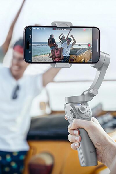 Hoco K24 360 Degree Automatic Face Tracking Tripod Smart Selfie Gimbal Gray