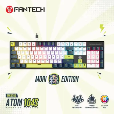 FANTECH_ATOM104S_MK878S_MECHANICAL_GAMING_KEYBOARD_MORI_EDITION_WHITE FANTECH ATOM104S MK878S MECHANICAL GAMING KEYBOARD MORI EDITION