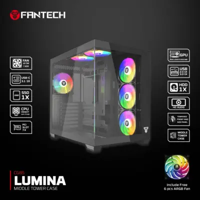 Fantech CG85 LUMINA MID Tower Gaming Case