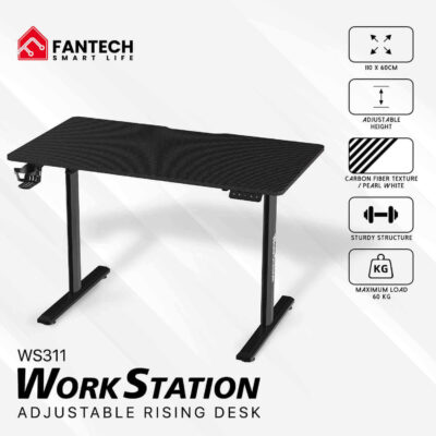 FANTECH WORKSTATION WS311 ADJUSTABLE RISING DESK – BLACK