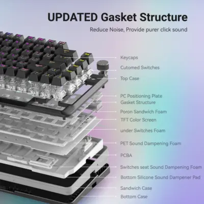Redragon K708-RGB-PRO TKL Gasket Mechanical Keyboard