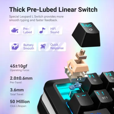 Redragon K708-RGB-PRO TKL Gasket Mechanical Keyboard