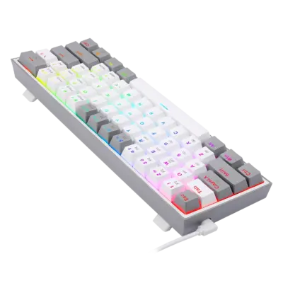 Redragon Keyboard Fizz Pro K616-RGB (White gray) Mechanical