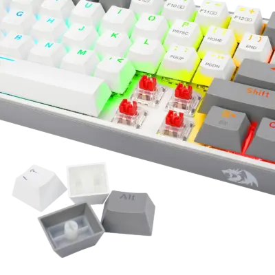 Redragon Keyboard Fizz Pro K616-RGB (White gray) Mechanical
