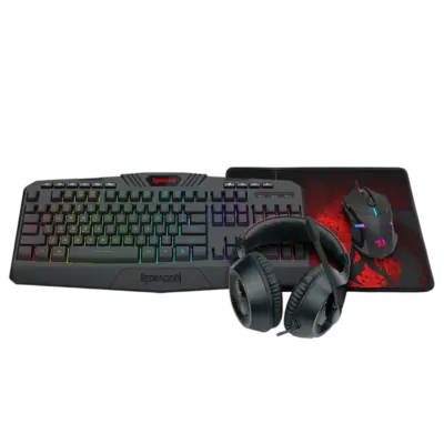 Redragon S101-BA-3 PC Gaming Keyboard, Mouse Combo, Mouse Pad and Gaming Headset