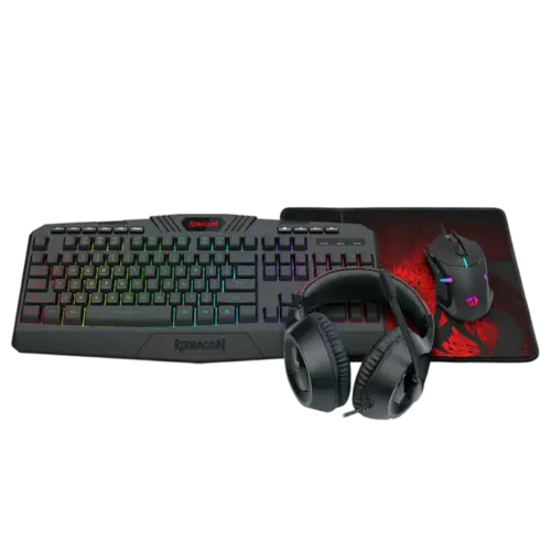 Redragon S101-BA-3 PC Gaming Keyboard, Mouse Combo, Mouse Pad and Gaming Headset