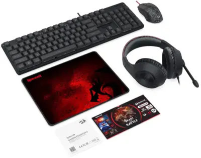 e0306196-af89-469f-8f1d-6d951d95ecc9 REDRAGON - S107P-BA Wired 4-in-1 Gaming Keyboard & Mouse Headset & Mouse Combo